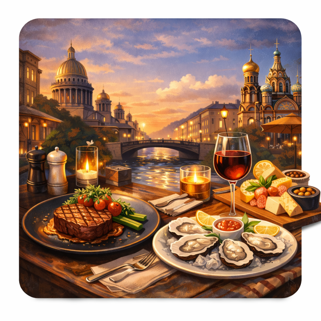 🍽️ Рестораны и вкусная еда в Петербурге